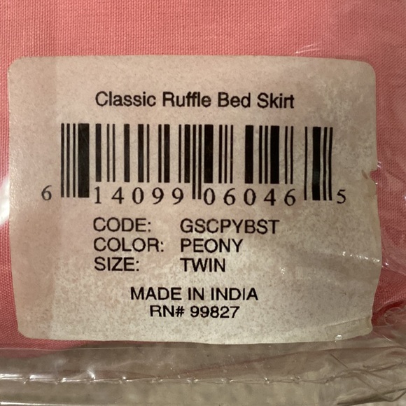 Classic Ruffle Twin Bed Skirt in Peony by Pine Cone Hill - Picture 2 of 5